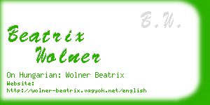 beatrix wolner business card